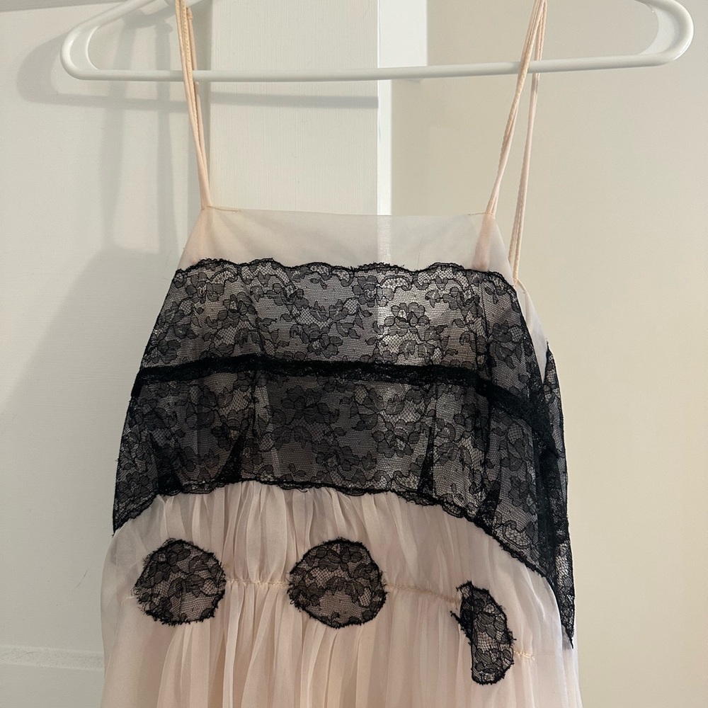Vintage Lace Tulle Midi Dress Intimates Gown XS/S - Picture 2 of 6